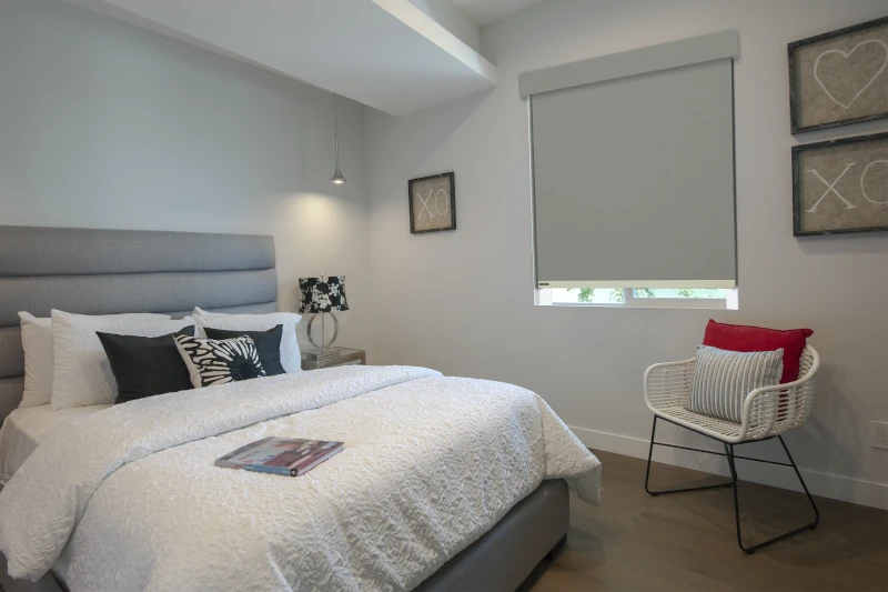 Custom blackout cellular shades for Oklahoma City bedroom